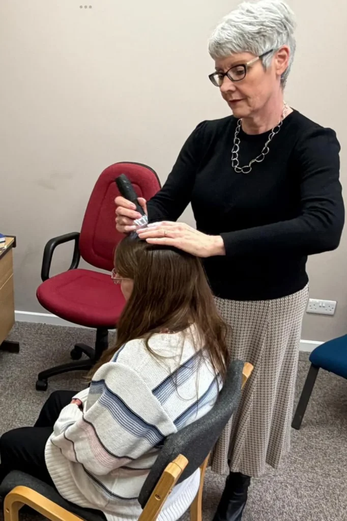 Trichoscopy assessment for patchy hair loss and follicle examination